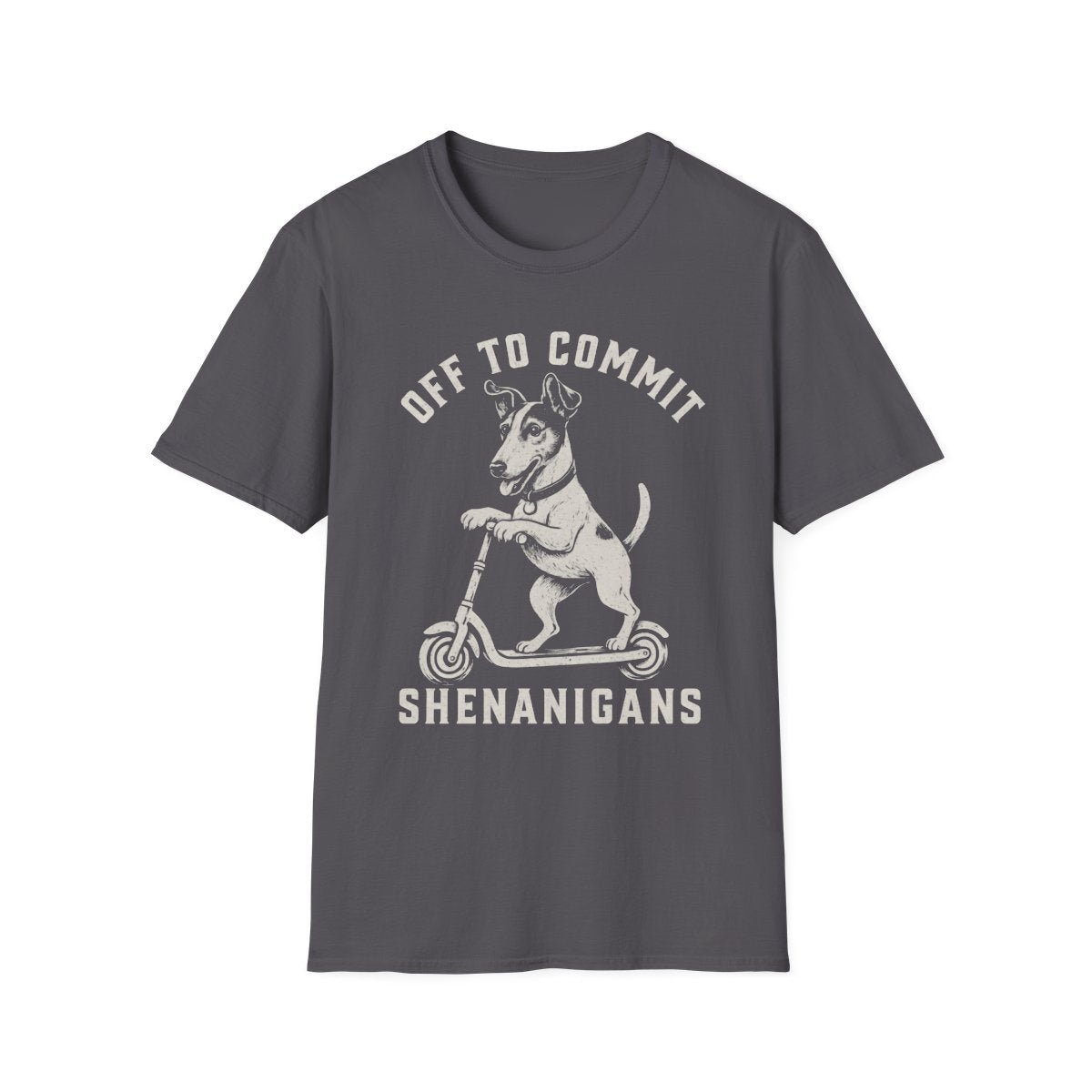 Scooter Smooth Fox Terrier Tee - Charcoal
