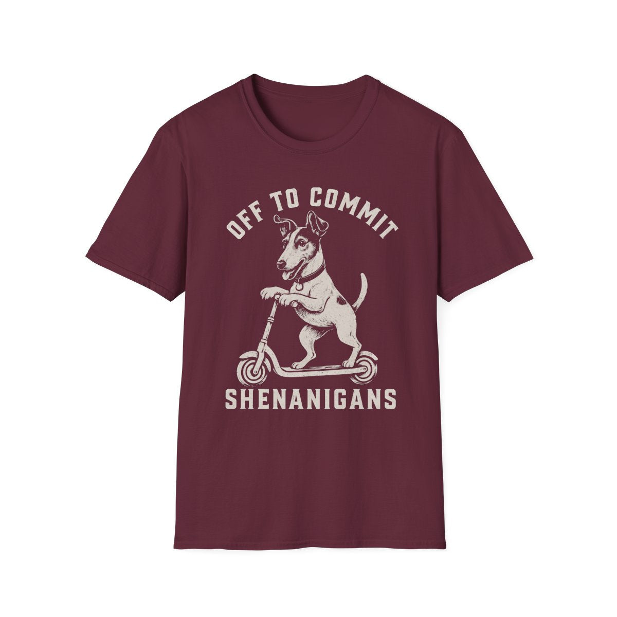 Scooter Smooth Fox Terrier Tee - Maroon