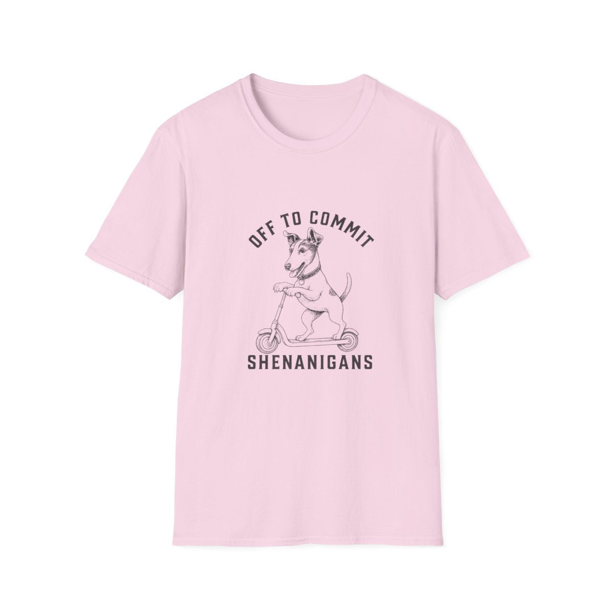 Scooter Smooth Fox Terrier Tee - Light Pink
