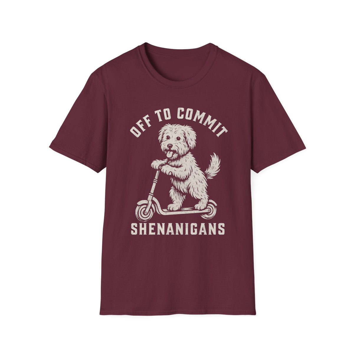 Scooter Soft Coated Wheaten Terrier Tee - Maroon