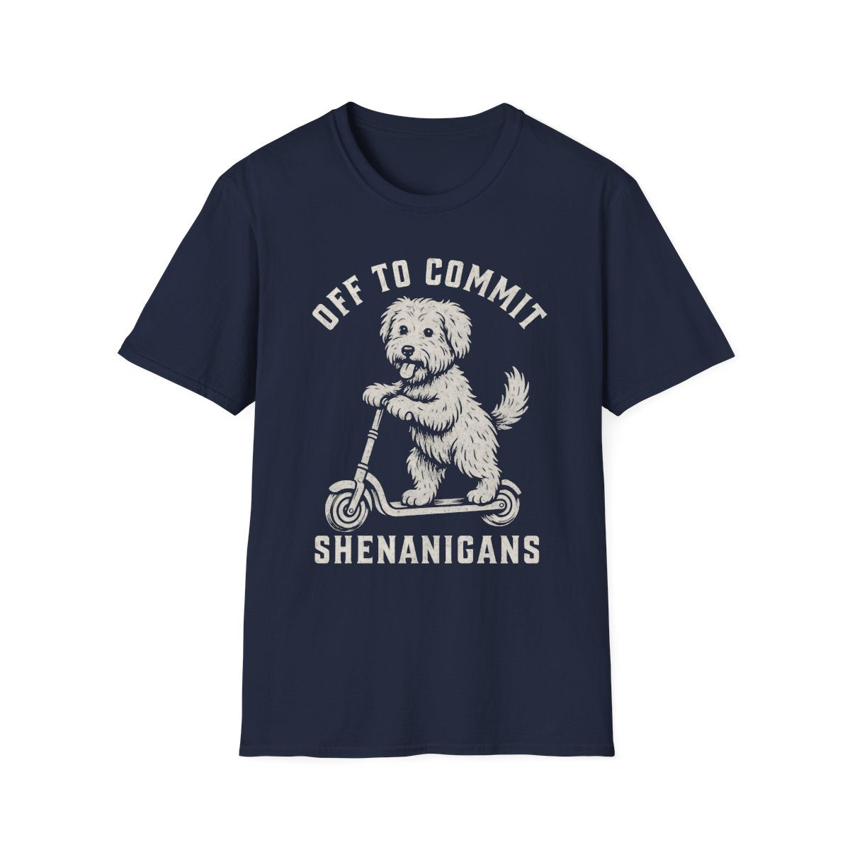 Scooter Soft Coated Wheaten Terrier Tee - Navy