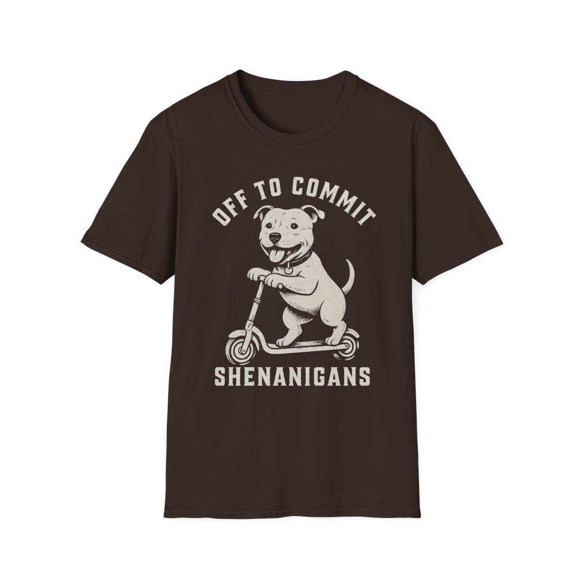 Scooter Staffordshire Bull Terrier Tee - Dark Chocolate