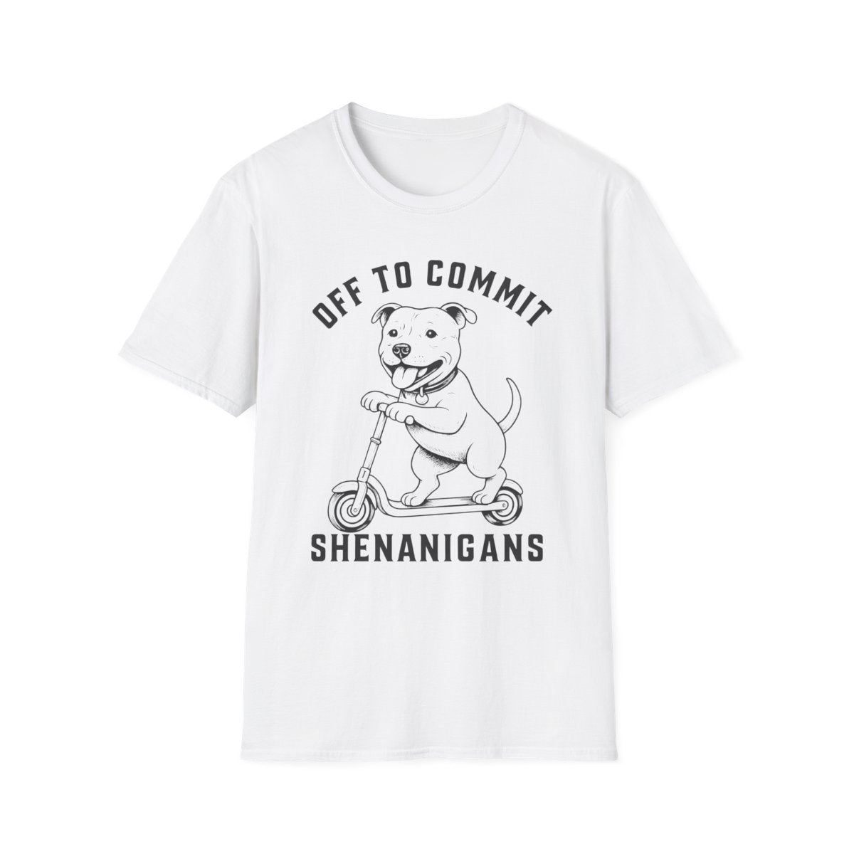 Scooter Staffordshire Bull Terrier Tee - White