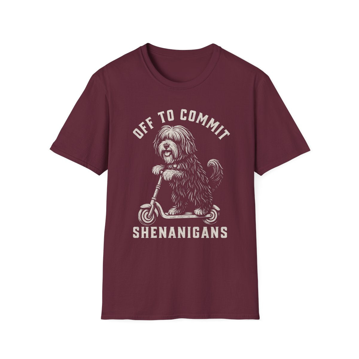 Scooter Tibetan Terrier Tee - Maroon