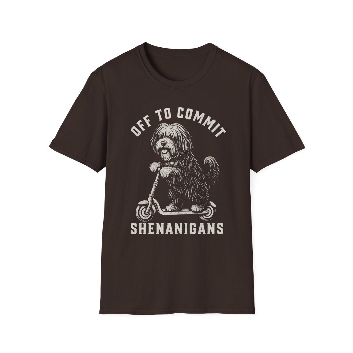 Scooter Tibetan Terrier Tee - Dark Chocolate