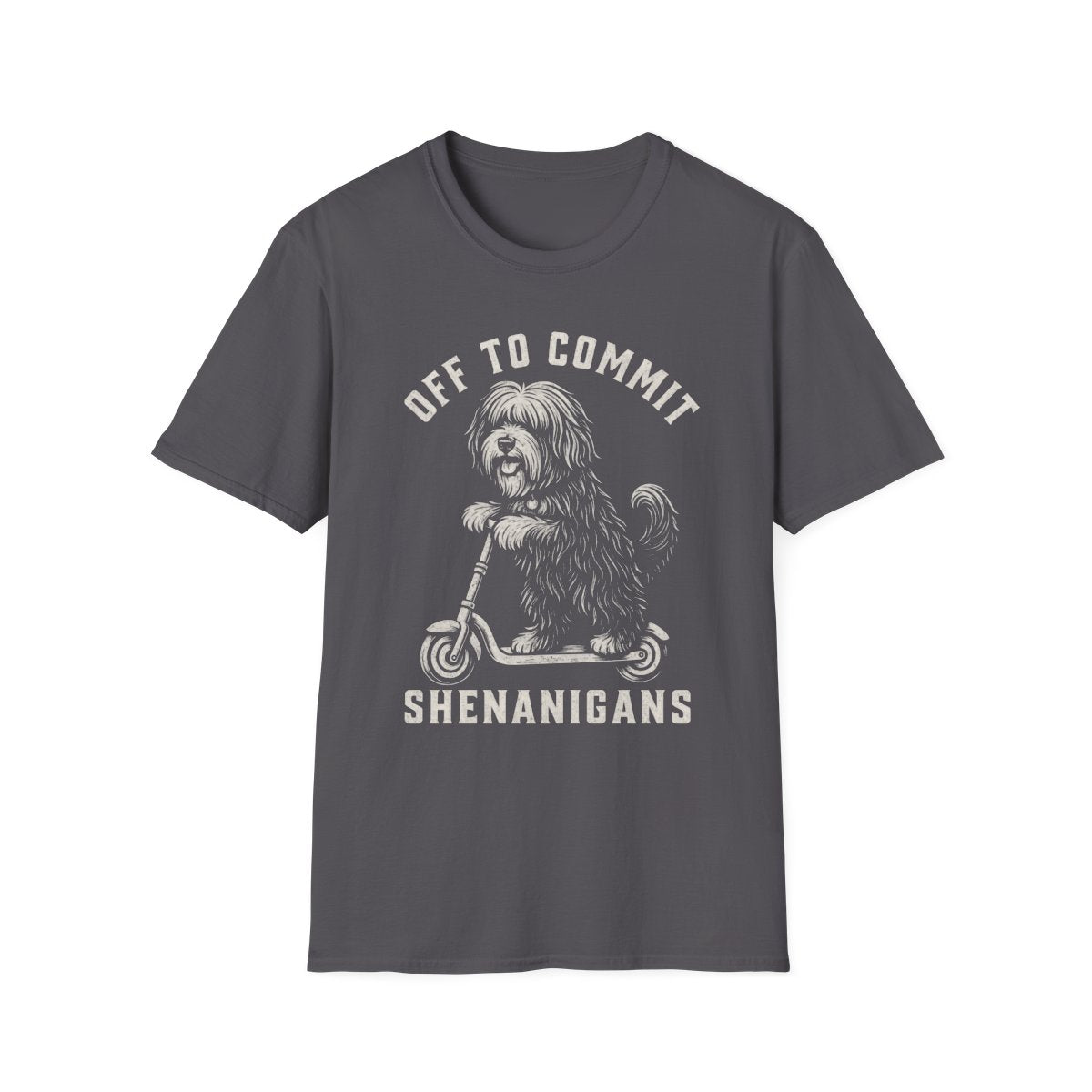 Scooter Tibetan Terrier Tee - Charcoal