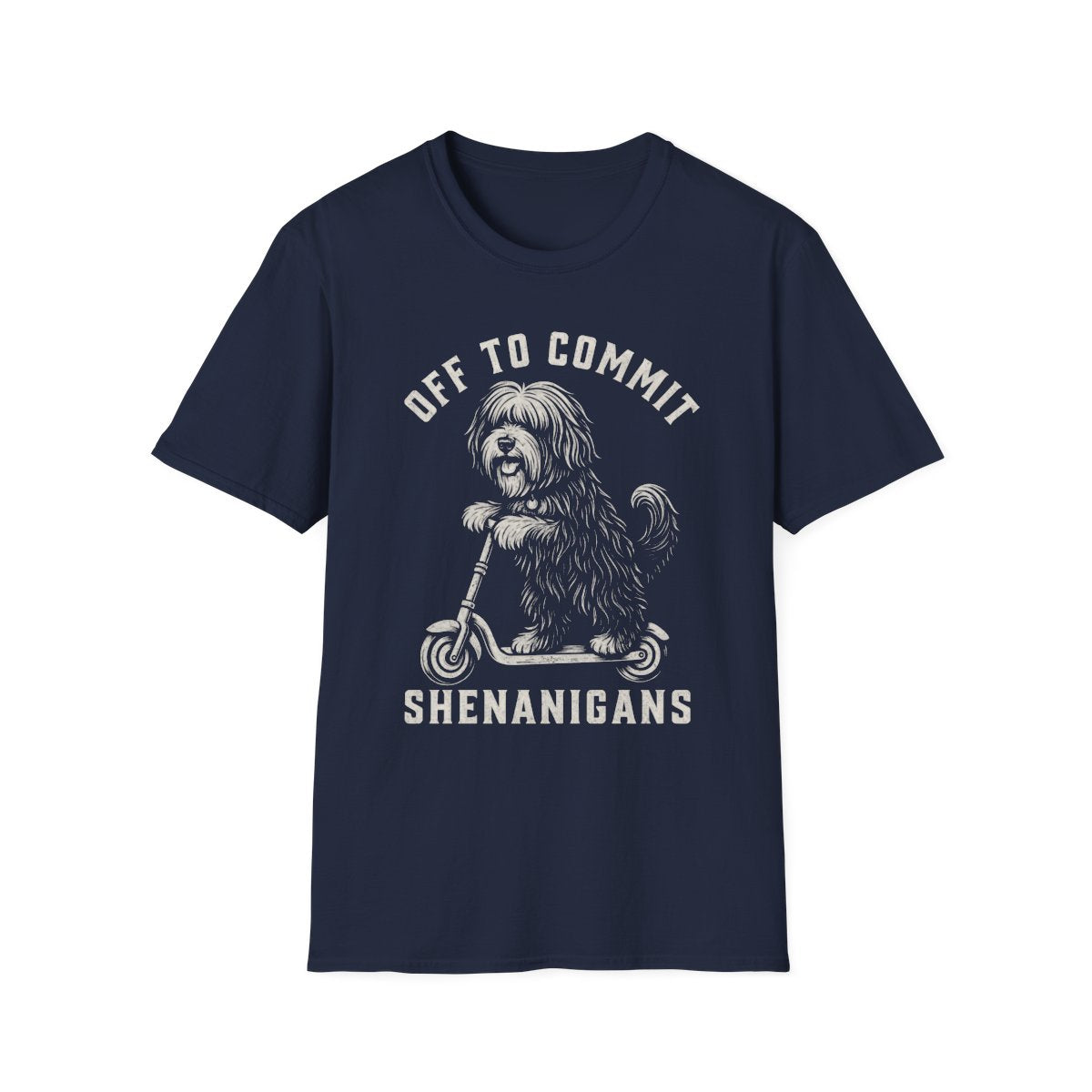 Scooter Tibetan Terrier Tee - Navy