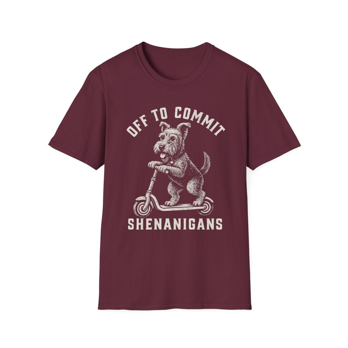 Scooter Welsh Terrier Tee - Maroon