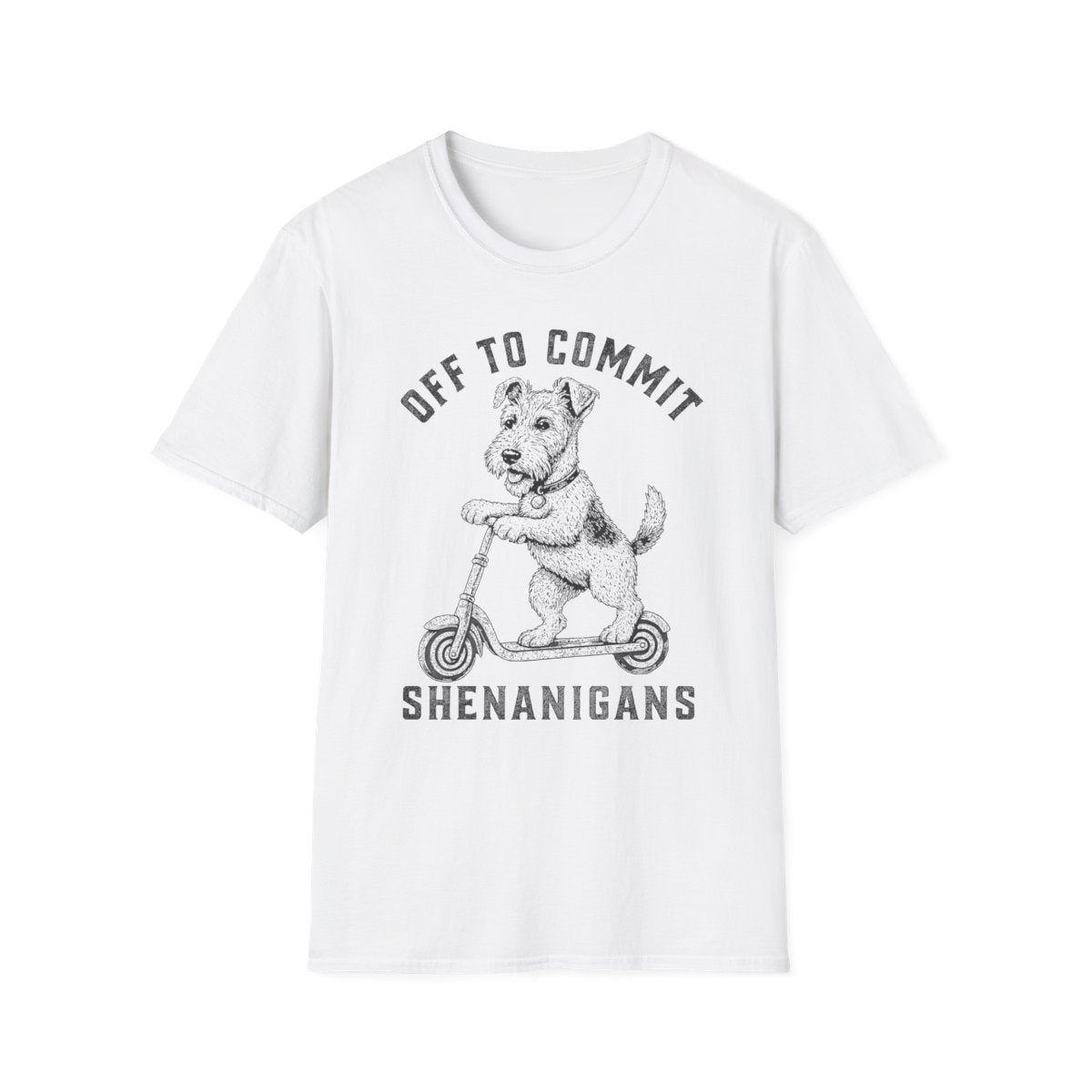 Scooter Wire Fox Terrier Tee - White