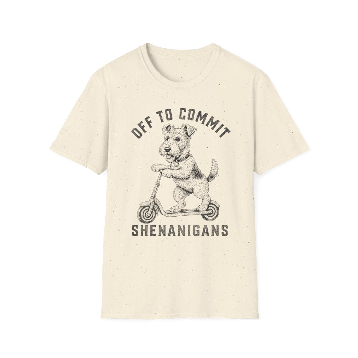 Scooter Wire Fox Terrier Tee - Natural