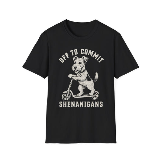 Scooter Wire Fox Terrier Tee - Black