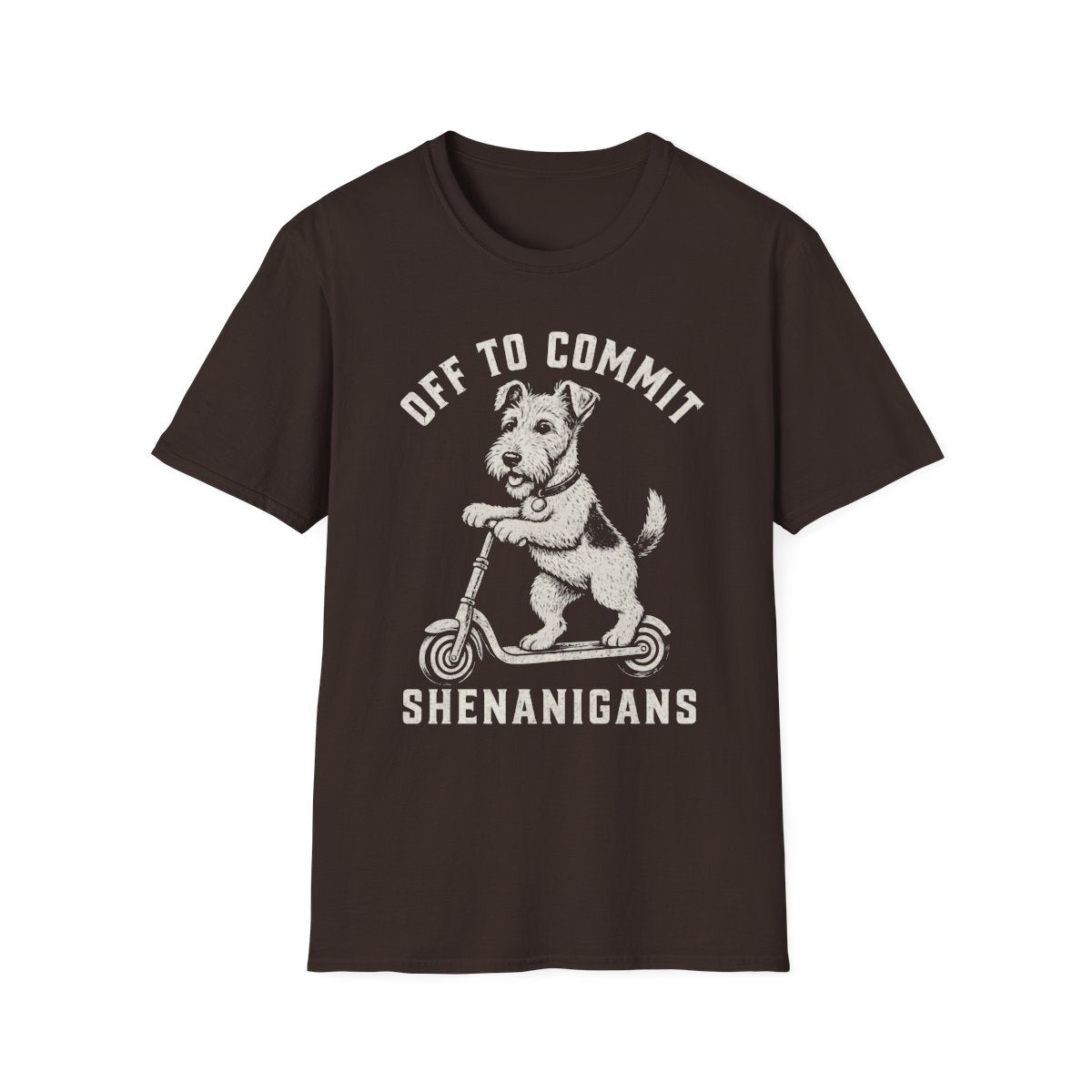 Scooter Wire Fox Terrier Tee - Dark Chocolate