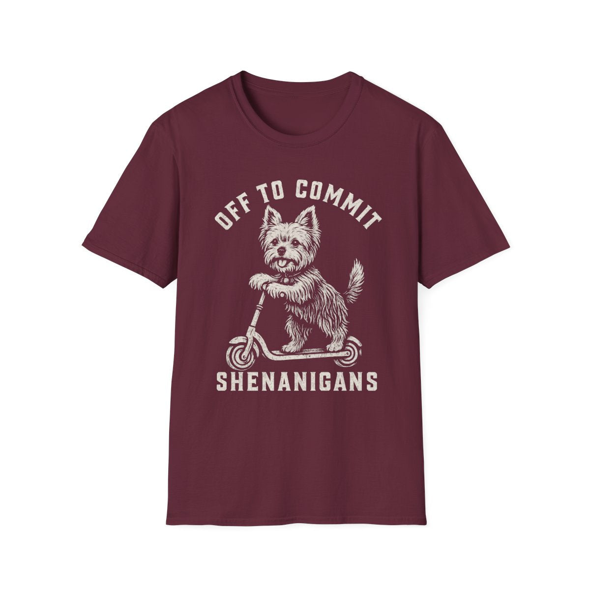 Scooter Yorkshire Terrier Tee - Maroon