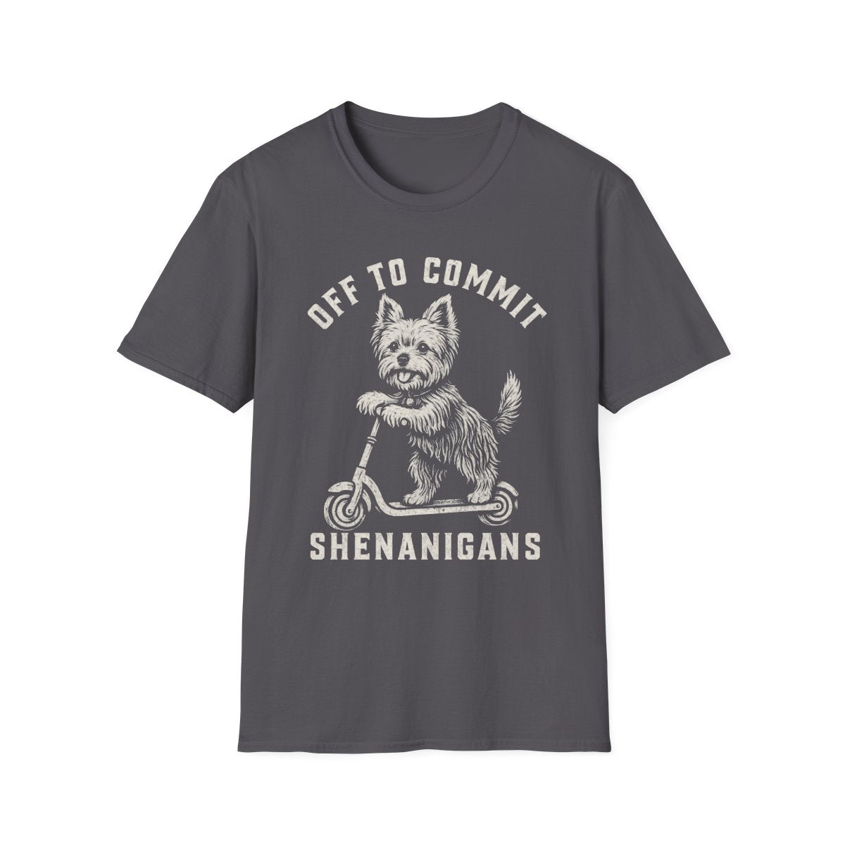 Scooter Yorkshire Terrier Tee - Charcoal