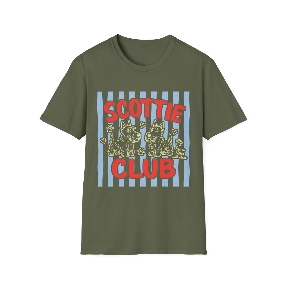 Scottie Club Tee - Military Green
