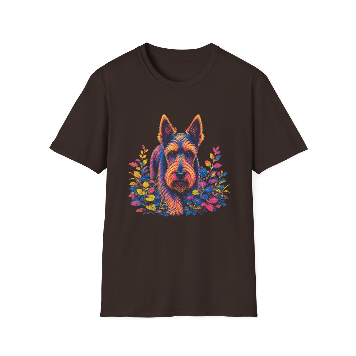 Scottish Terrier Bold Spirit Tee - Dark Chocolate
