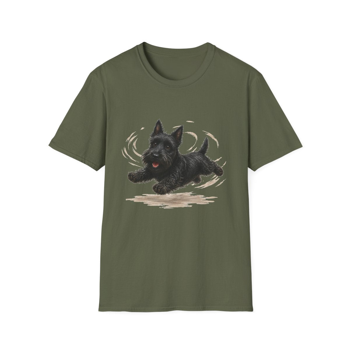 Scottish Terrier Certified Zoomies Champion Tee - Military Green