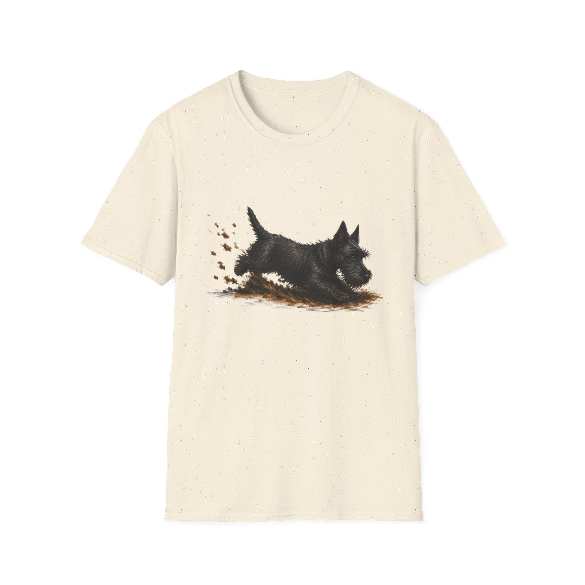 Scottish Terrier Excavating Mode On Tee - Natural
