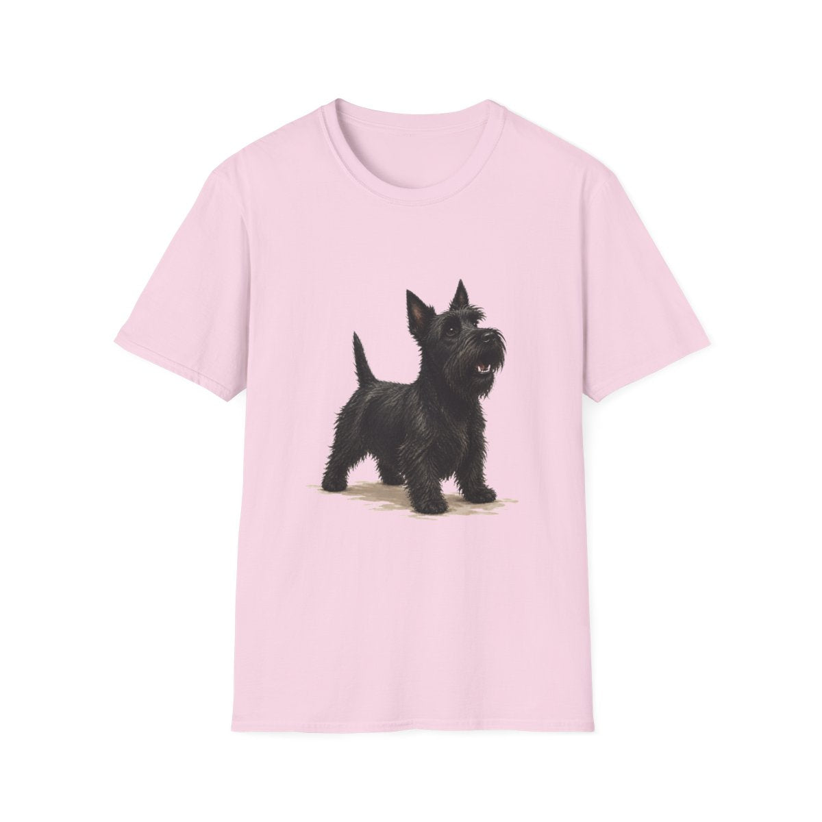 Scottish Terrier Head Of Security Tee - Light Pink