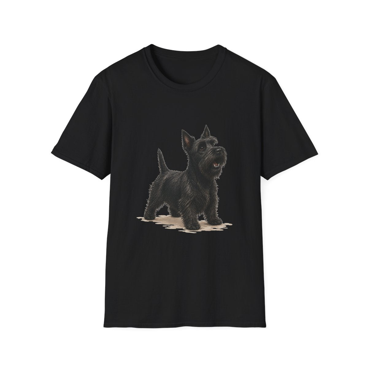 Scottish Terrier Head Of Security Tee - Black
