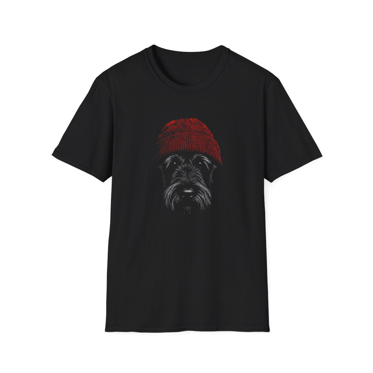 Scottish Terrier In Beanie Tee - Black