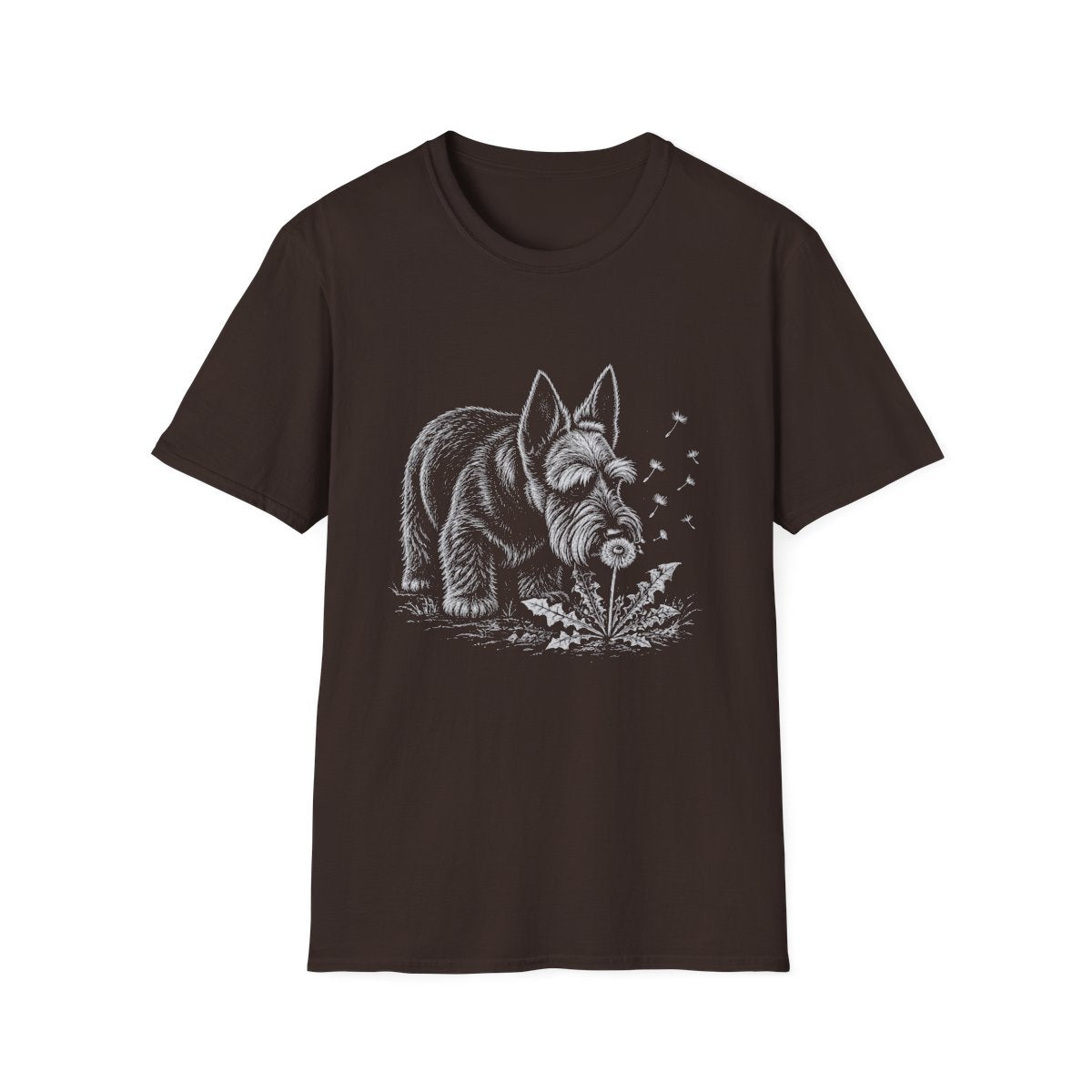 Scottish Terrier Make A Wish Tee - Dark Chocolate