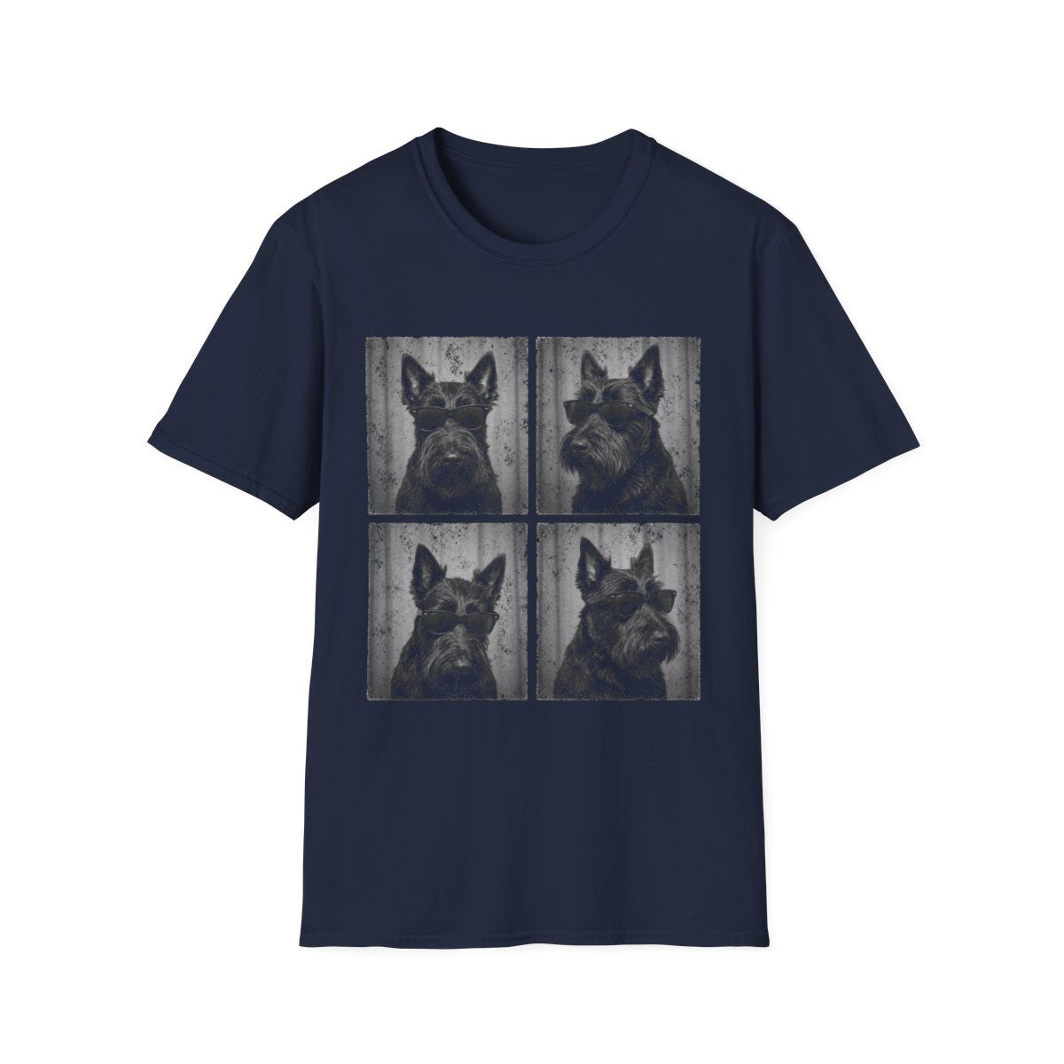 Scottish Terrier Photo Booth Tee - Navy