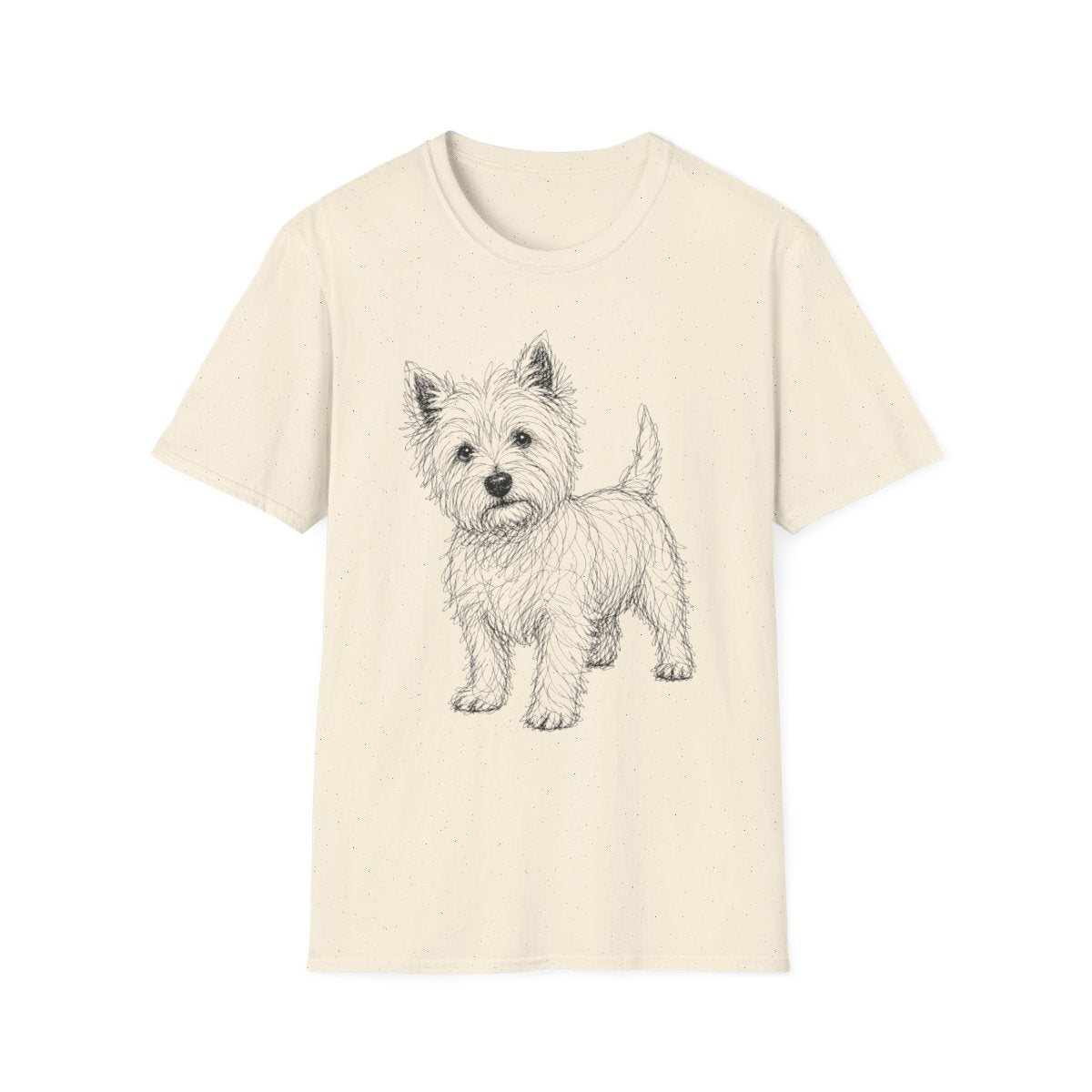 Scribble Westie Tee - Natural