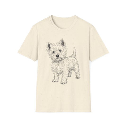 Scribble Westie Tee - Natural