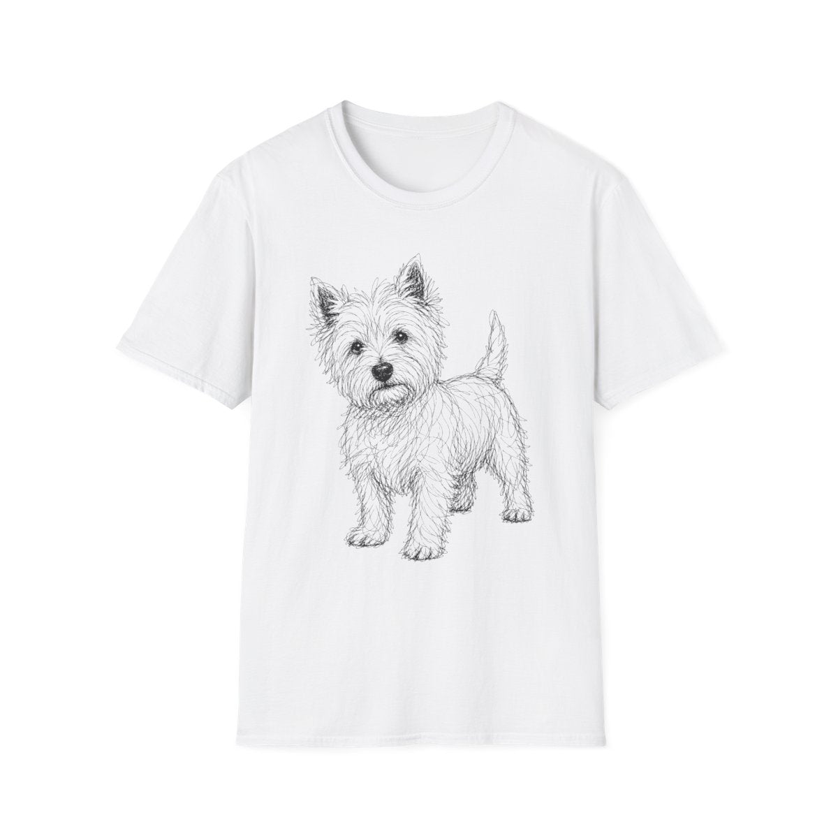 Scribble Westie Tee - White
