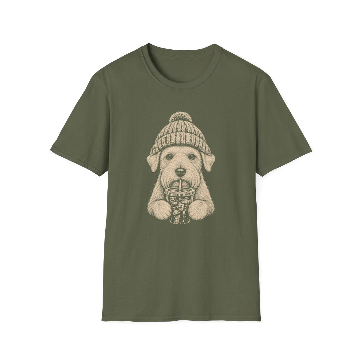 Sealyham Terrier Cold Brew Tee - Military Green