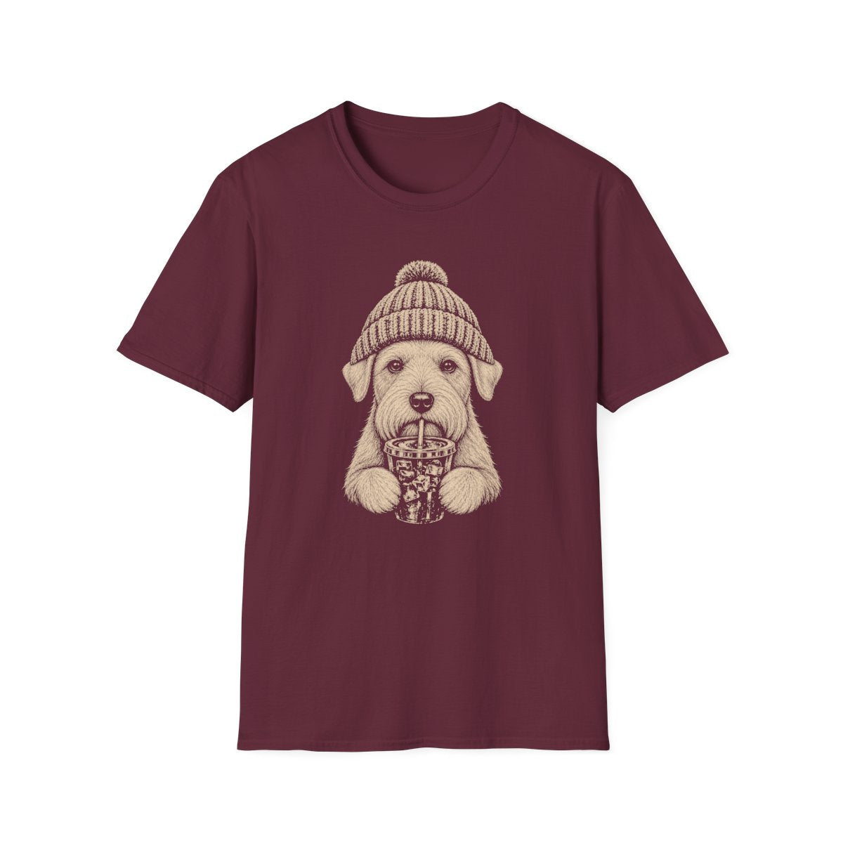 Sealyham Terrier Cold Brew Tee - Maroon