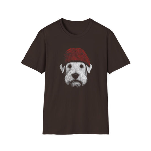 Sealyham Terrier In Beanie Tee - Dark Chocolate