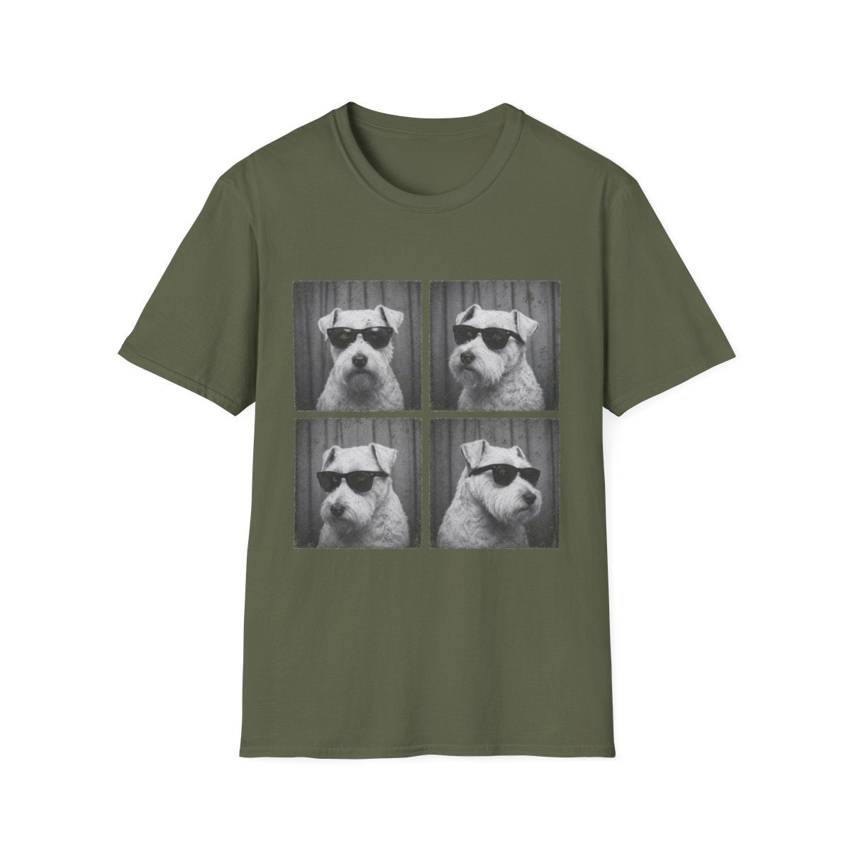 Sealyham Terrier Photo Booth Tee - Military Green