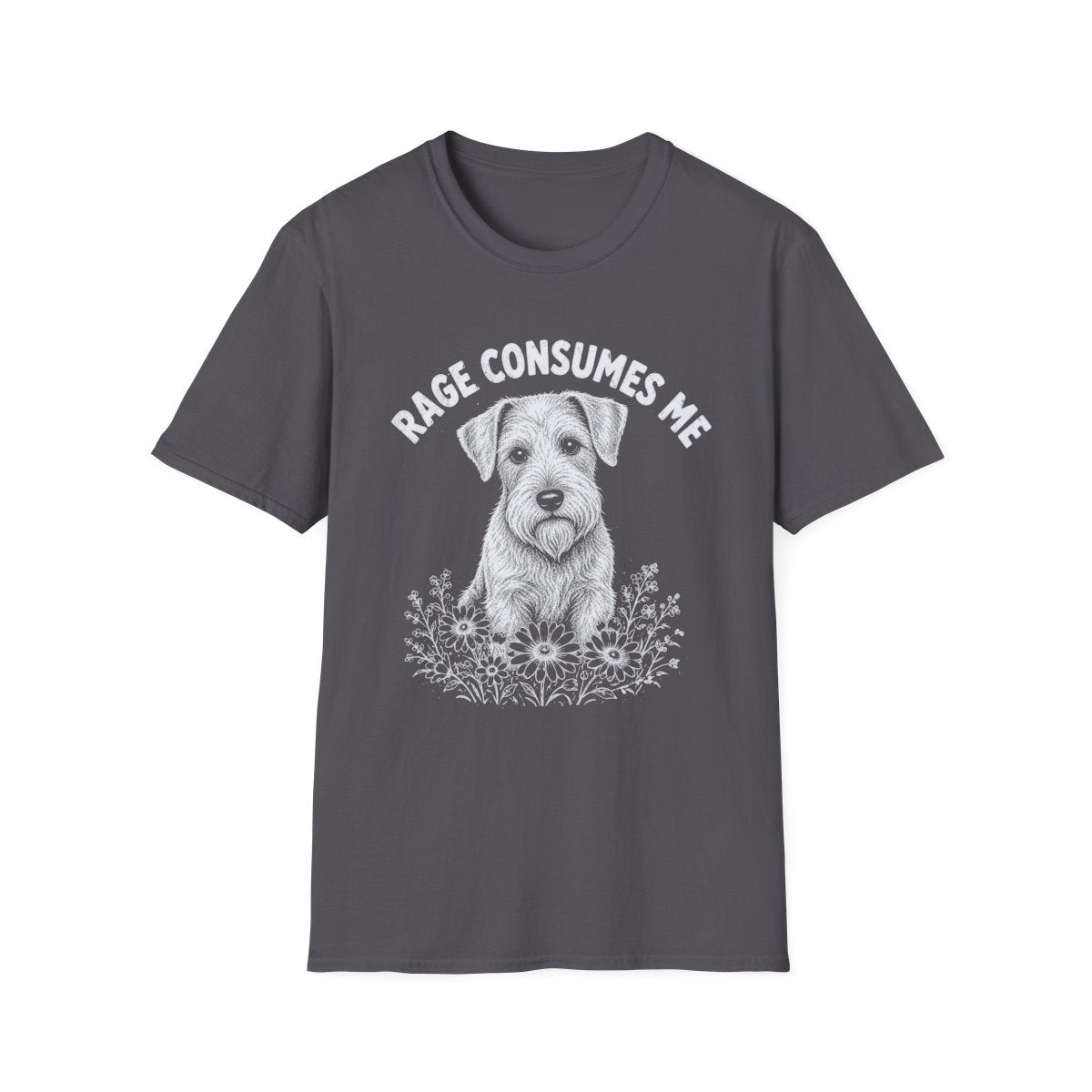 Sealyham Terrier Rage Consumes Me Tee - Charcoal