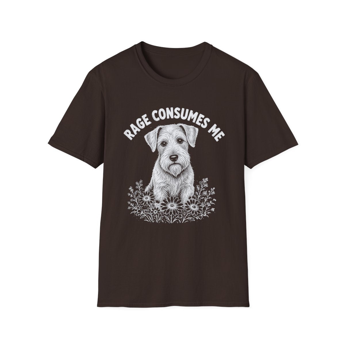 Sealyham Terrier Rage Consumes Me Tee - Dark Chocolate