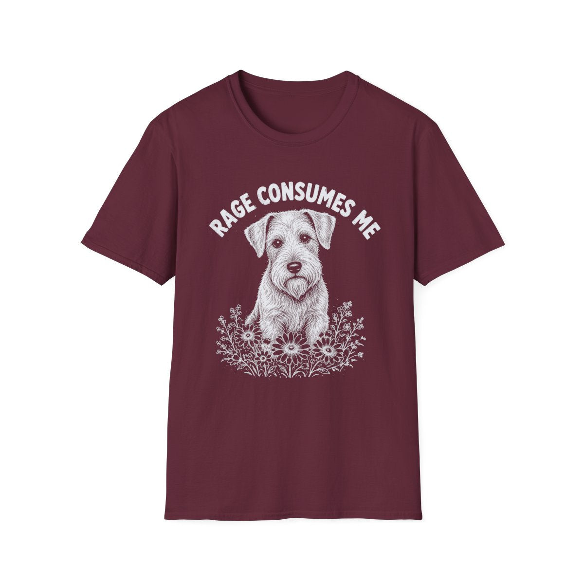Sealyham Terrier Rage Consumes Me Tee - Maroon