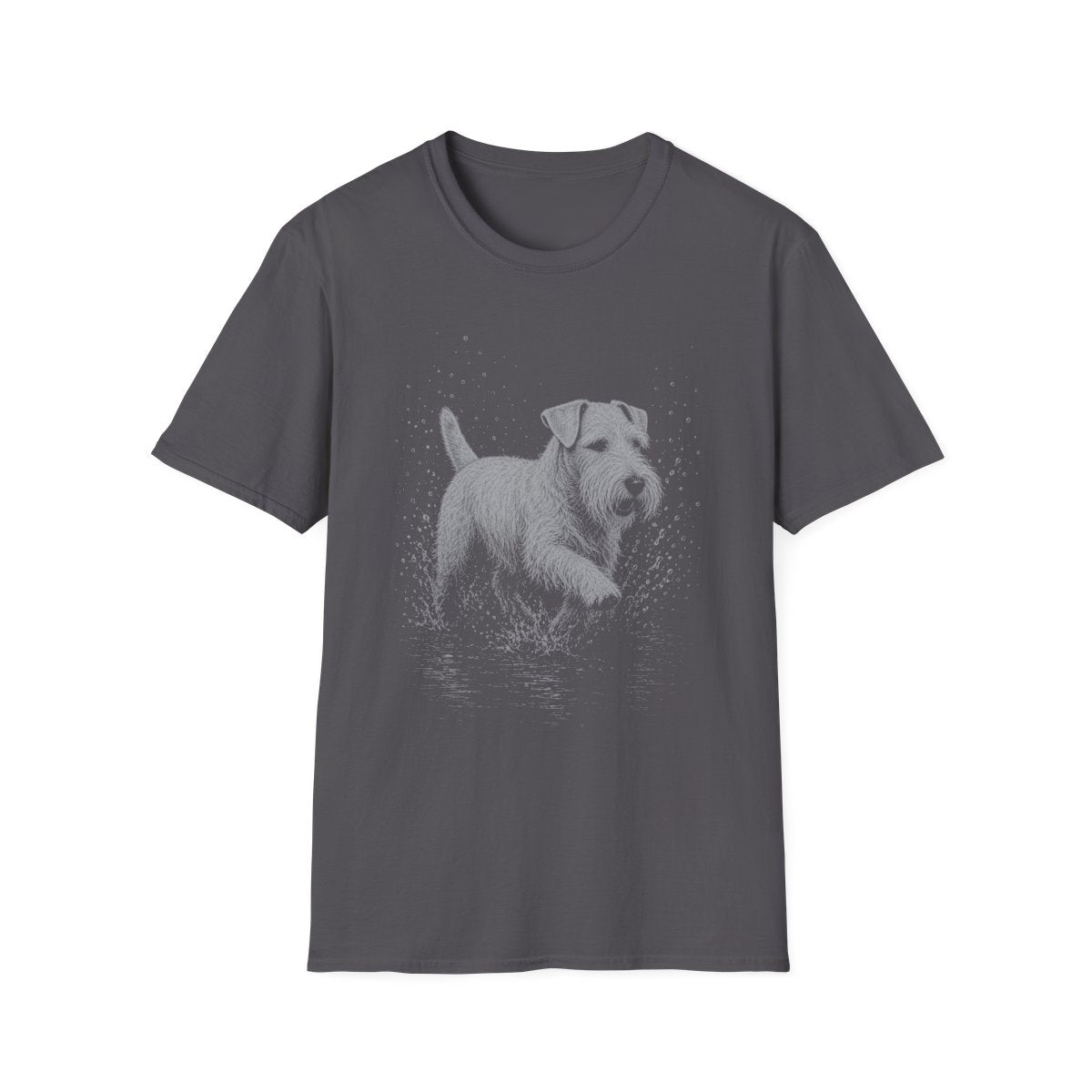 Sealyham Terrier Water Run Tee - Charcoal