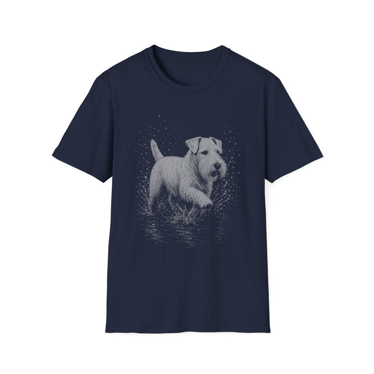 Sealyham Terrier Water Run Tee - Navy