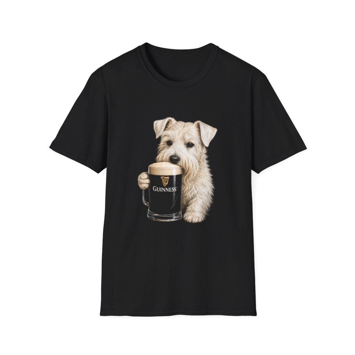 Sealyham Terrier With A Pint Tee - Black