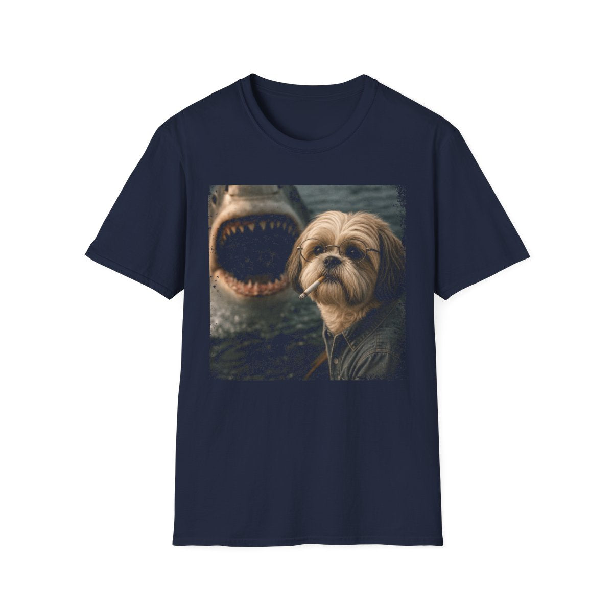 Shih Tzu and Shark Tee - Navy