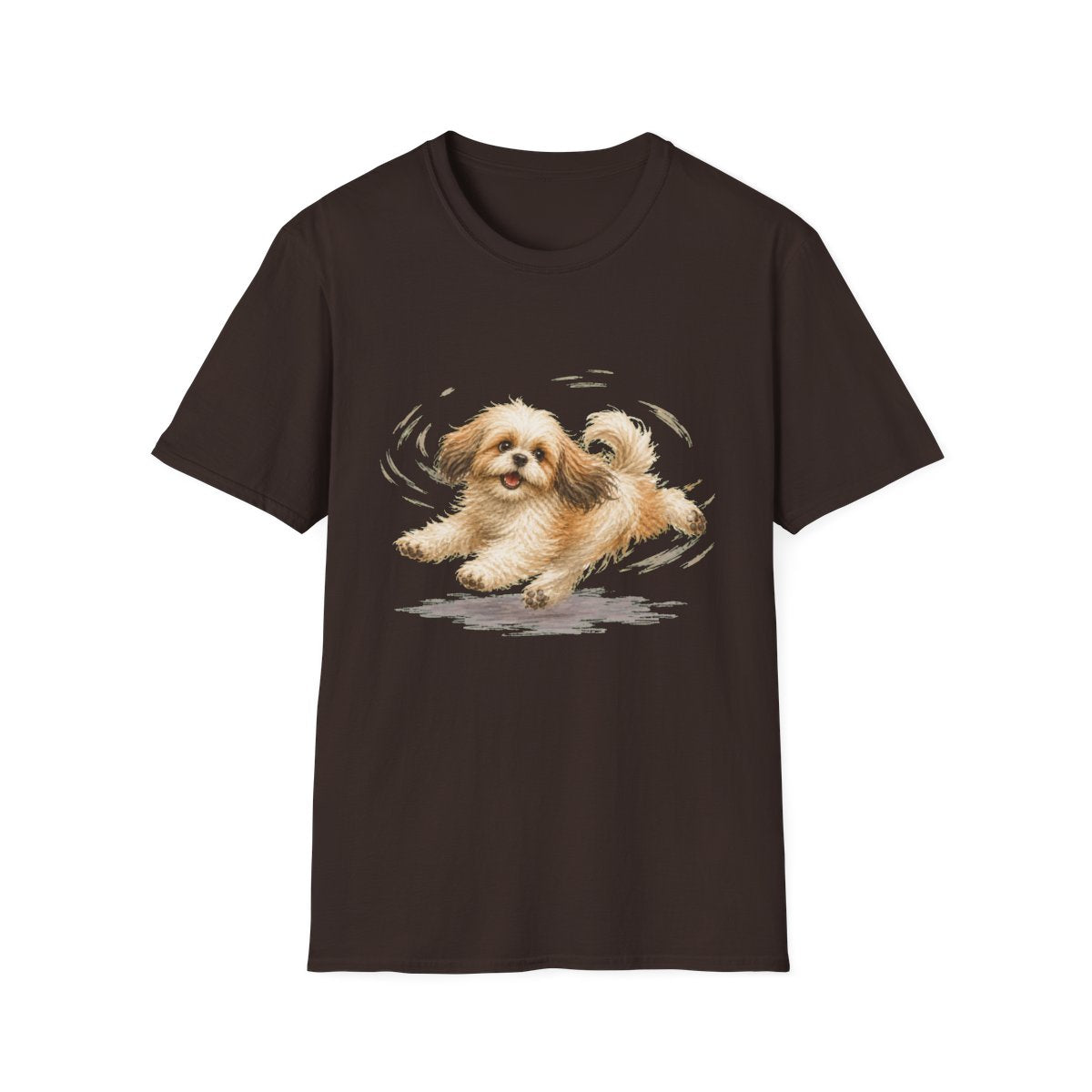 Shih Tzu Certified Zoomies Champion Tee - Dark Chocolate