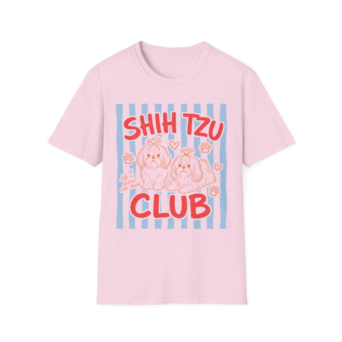 Shih Tzu Club Tee - Light Pink