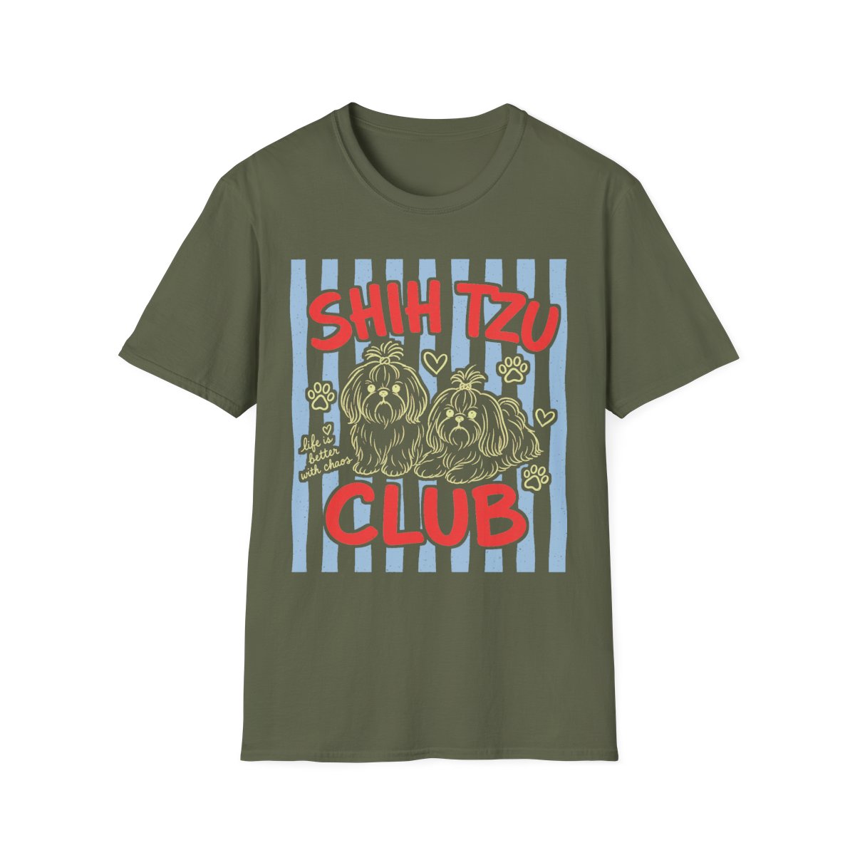 Shih Tzu Club Tee - Military Green