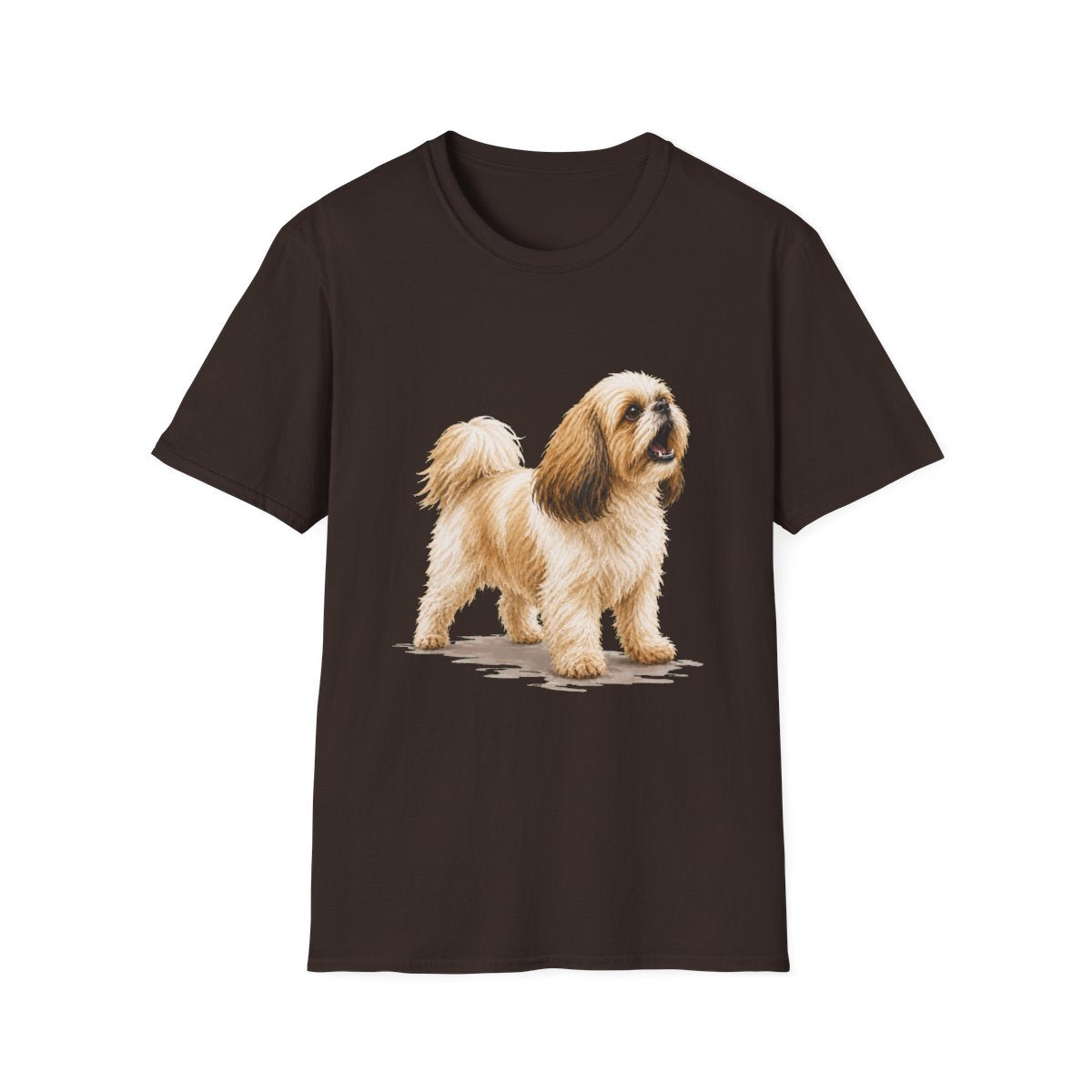 Shih Tzu Head Of Security Tee - Dark Chocolate