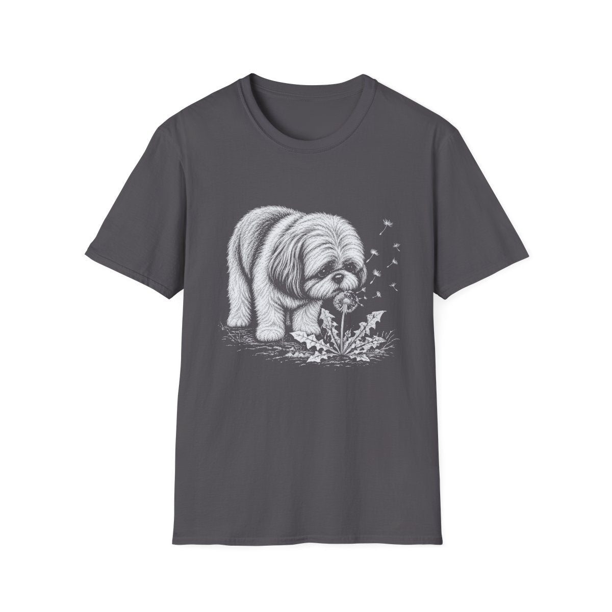 Shih Tzu Make A Wish Tee - Charcoal