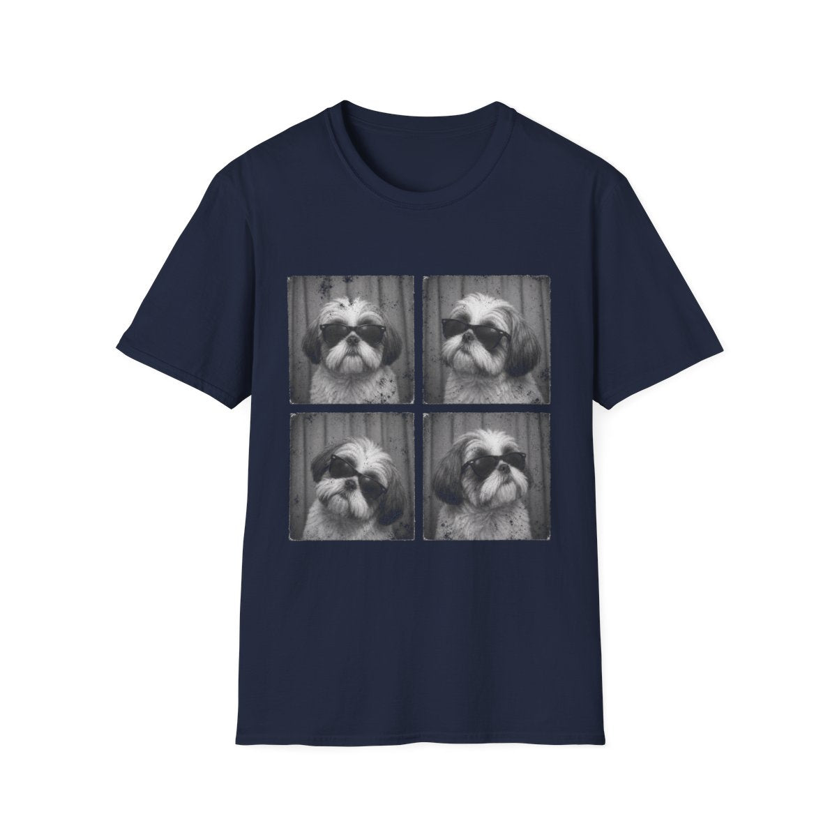 Shih Tzu Photo Booth Tee - Navy