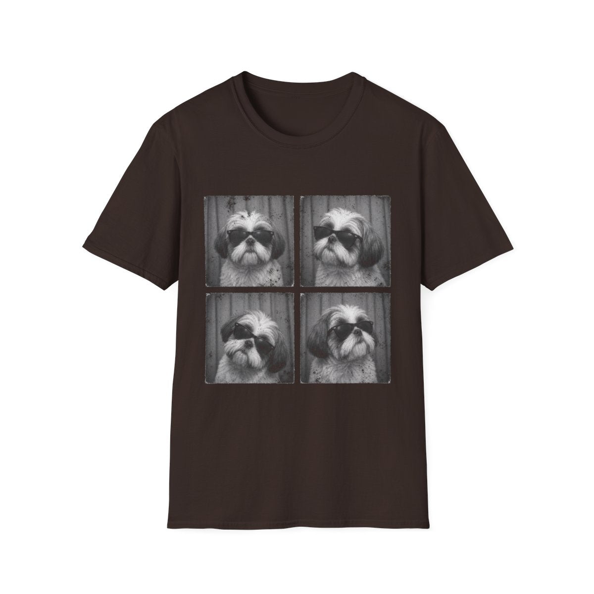 Shih Tzu Photo Booth Tee - Dark Chocolate