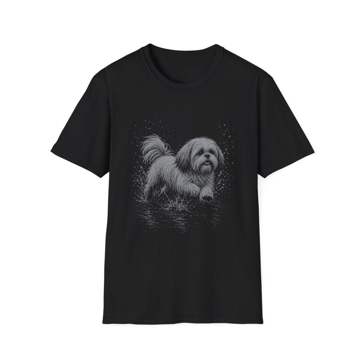 Shih Tzu Water Run Tee - Black
