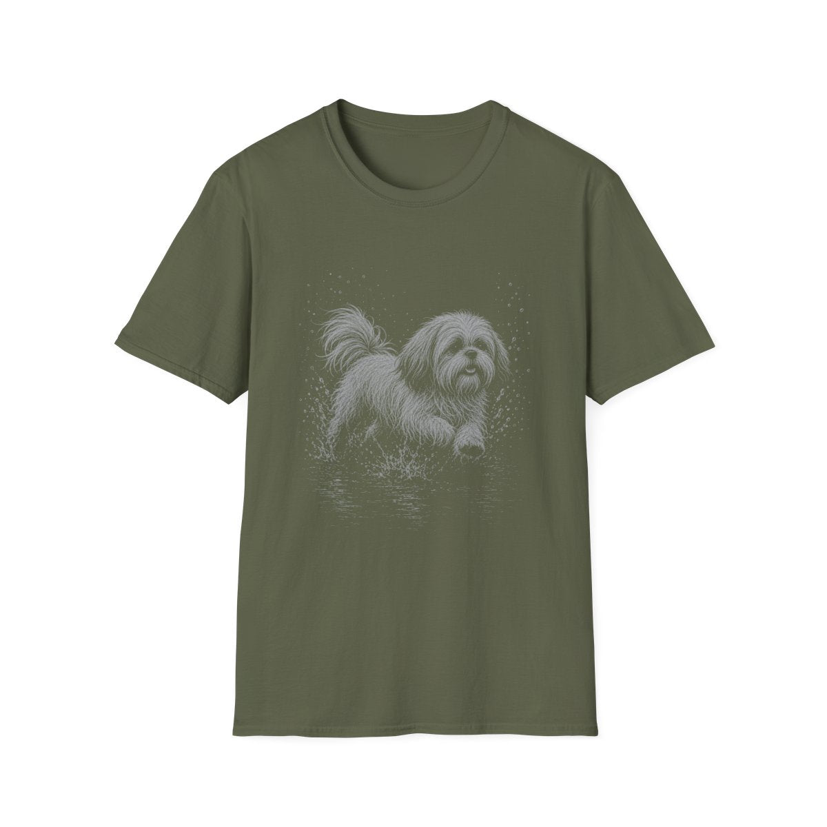 Shih Tzu Water Run Tee - Military Green